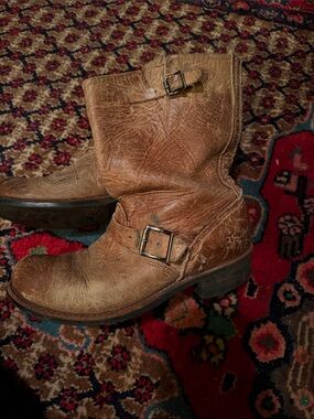 Classic womens Frye Brown Leather Engineer Boots
